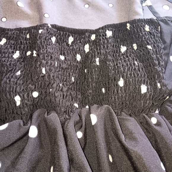 Plus Size Floral & Polka Dot Print Tie Shoulder Cami Dress - Picture 8 of 14